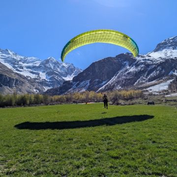 stage de parapente initiation et progression en Savoie aux arcs